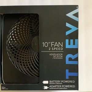 TREVA 10” 2 speed fan - Adapter or Battery Option